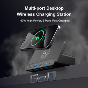 Ab/abd/AU/İngiltere tak 7 in 1 çok fonksiyonlu süper hızlı 65W şarj standı blok PPS PD şarj 4C2A portu ile 15W kablosuz şarj - Product Image 5