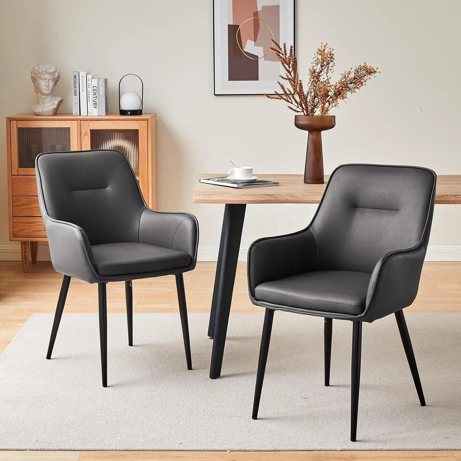 Indonésia popular bom preço Cozinha Sala cadeira Modern Style Dining Cadeiras fabricação de couro Modern Side Chair