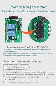 ローリングコードTADT80ゲートリモコンゲートリモコンリモコン1送信機1受信機学習コード付き - Product Image 4