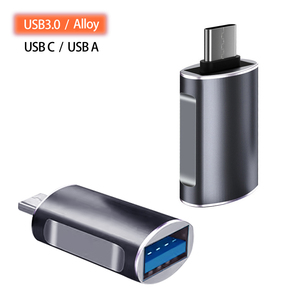 卸売USB3.0 USB-C男性コンバータアダプタ5Gbps無料サンプルOTGコネクタUSB C 3.0亜鉛材料DC出力タイプグレー - Product Image 1