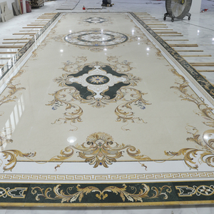 Centurymosaic sang trọng tùy chỉnh thiết kế sàn đá cẩm thạch bằng tia nước Gạch Mosaic huy chương hình chữ nhật Vòng đá cẩm thạch huy chương mô hình - Product Image 2