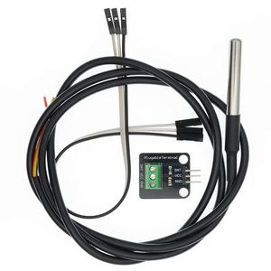 DS18B20 Kit modulo sensore di temperatura impermeabile 100CM cavo digitale sensore in acciaio inox terminale adattatore per Arduino - Product Image 6