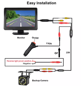 12V 4.3 Inch <strong>Lcd</strong> Car Screen Rear View Mirror Monitor With 4 LED <strong>Reverse</strong> Vehicle Backup Car Camera Video Player Parking <strong>System</strong> - Product Image 6