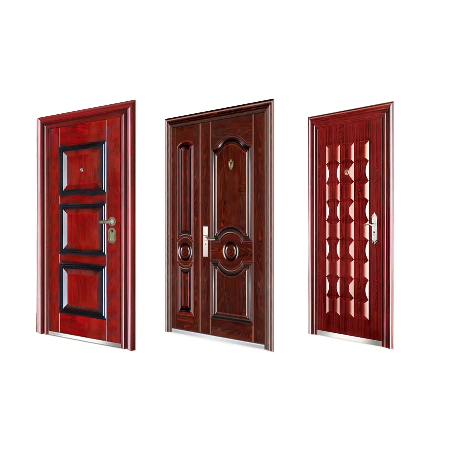 Made In China Modern Exterior Residential Main Entrance Security Steel Door