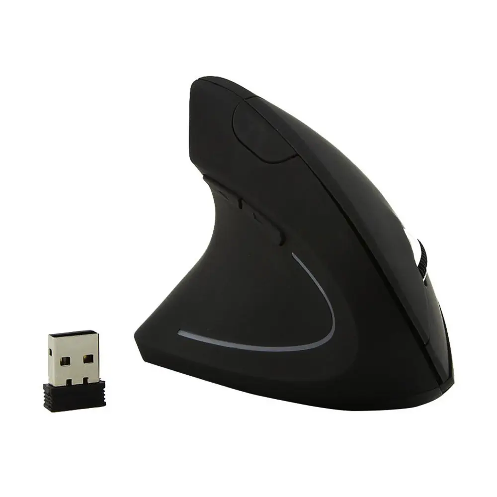 Mouse da gioco Wireless ergonomico Usb ottico da gioco verticale vendita calda 2.4g nero bianco IR Wireless forma ergonomica Connect Us 200G