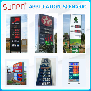 7 Segment LED digitale digitale Zahlen Wanduhr Display Panel für Tankstelle - Product Image 6