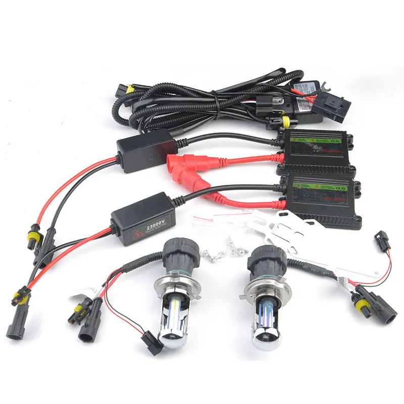 Cristal kit xenon HID lastro início rápido escondeu luzes do carro xenon escondeu kit 30000k h7 12V 35W 55W 75W 15000K h4 9004 para o carro universal