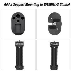 Gimbal Stabilizer Handle Hand Grip Extension Support Rod with Cold Shoe <strong>Mount</strong> <strong>1</strong>/<strong>4</strong> &quot;Screw Holes for Zhiyun Weebill-S - Product Image 5