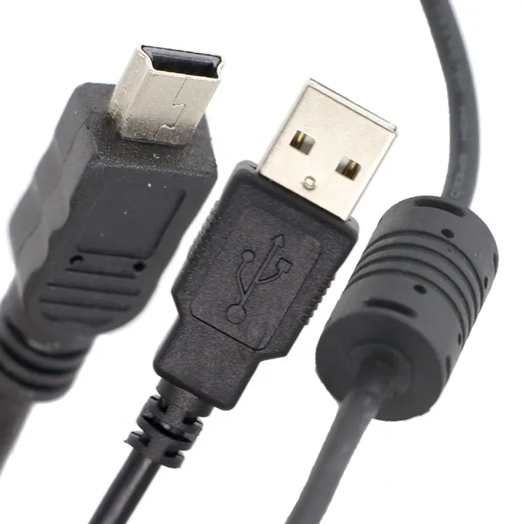 1.5M Usb A Naar Mini B 5pin Usb 2.0 Data Opladen Otg Kabel Met Ferriet