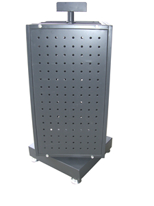 Espositore magnetico da banco rotante con pannello forato in metallo personalizzato a 4 lati espositore per portachiavi appeso da tavolo - Product Image 2