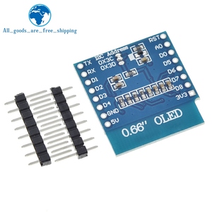 TZT 0,66 Zoll OLED-Anzeige modul für WEMOS D1 MINI ESP32-Modul Arduino AVR STM32 64x48 0,66 "LCD-Bildschirm IIC I2C OLED
