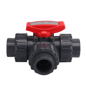 DN15-100 3路聚氯乙烯球阀1/2英寸塑料球阀t型PPH PVDF - Product Image 6