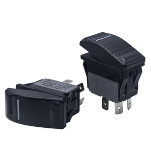 IP67 16a12vdc X5 loạt dpst 4P (on)-off Rocker không thấm nước chuyển đổi với ánh sáng màu xanh lá cây cho xe bus xe - Product Image 5