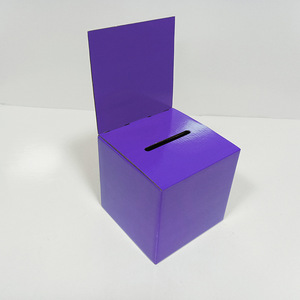 Toptan kağıt karton kartları oy sandığı çekiliş bağış kutusu ile kart yuvası - Product Image 3