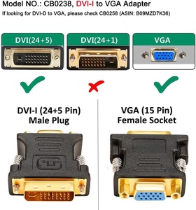 <strong>DVI</strong>-I Converter 24+5 Port <strong>DVI</strong> Male VGA Female Adapter Directional Connection for <strong>Computer</strong> <strong>Monitor</strong> Old Video Card Digital Cable - Product Image 3