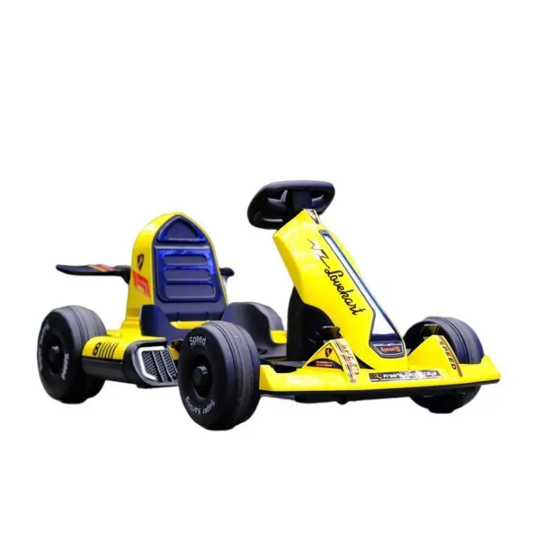 Gokart-Go Kart électrique pour enfants et adultes, scooter intelligent réglable à 4 roues avec musique, Go Kart pour enfants de 3 à 16 ans