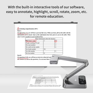A3 Document Camera Scanner|20MP 8K <strong>Visual</strong> Presenter with Projection Real-Time Scanning &amp; OCR|Compatible with Mac OS <strong>HDMI</strong> - Product Image 4