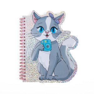 Cuốn sách cuộn xoắn ốc giá trị cao sáng tạo cho học sinh tiểu học dễ thương phim hoạt hình động vật nhỏ ngoài hành tinh 60 giấy cho nhật ký - Product Image 1