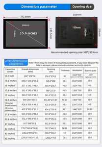 Nuovo 15.6 "USB DVI industriale di controllo LED Display per PC AIO Android lui robusto IP65 robusto TFT LCD capacitivo Touch Screen Monitor - Product Image 4