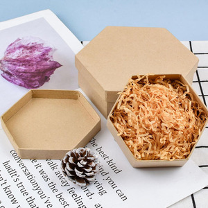 B841 giấy màu nâu <span class=keywords><strong>MACHE</strong></span> handmade hộp các tông nhỏ hình lục giác Kraft tiết kiệm phụ kiện mỹ phẩm trang sức quà tặng hình lục giác hộp - Product Image 6