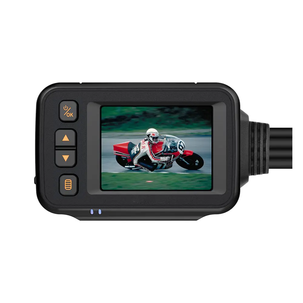 Sıcak satış motosiklet Dash kamera 1080P Full HD ön arka görüş kamerası su geçirmez motosiklet çift Lens sürüş kaydedici kutusu