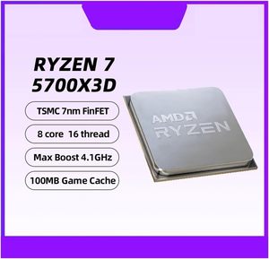 Original CPU Processor <strong>AMD</strong> R Y Z E n 7 5700x3d CPU <strong>3</strong> <strong>GHz</strong> AM4 Processor R7 5000 Serie <strong>8</strong> Core 16 Thread <strong>3</strong>.0 <strong>GHz</strong> Socket AM4 105W