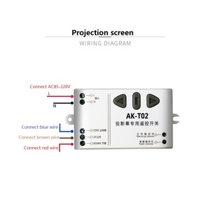 Interruttore di controllo remoto AK-T02 AC85-250V interruttore di controllo remoto speciale per telecomando dello schermo di proiezione - Product Image 3