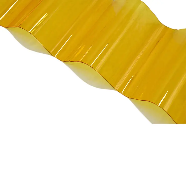 0.8Mm Helder Geel Plastic Transparante Dakbedekking Kas Dakraam Dak Gegolfd Polycarbonaat Plaat Prijs