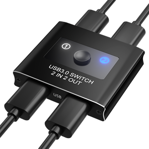 2x2 USB 3.0 Switch Selector 2x2 Bidirektion aler USB-Switch 2 Ports mit 2 Geräten (für Tastatur-Maus drucker) 2 Port Hub - Product Image 1