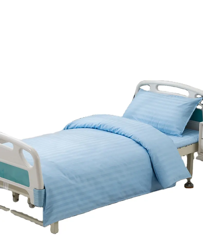 Toptan düz boş hastane tıbbi donatılmış 100% pamuk kumaş hastane için yatak çarşafı yumuşak yatak çarşafı s