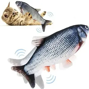 Juguetes para mascotas Flopping Fish Moving Cat Kicker Floppy Fish Wiggle Fish Catnip Motion Gatito Juguetes interactivos para gatos - Product Image 1