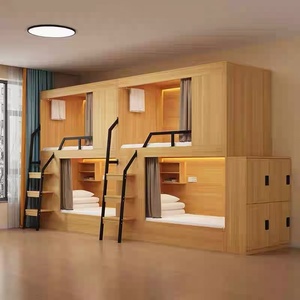 Вертикальные двухместные капсулы для сна умный шкаф в комплекте компактная Капсульная двухъярусная кровать для общежитий небольшая панель спальни отеля - Product Image 3