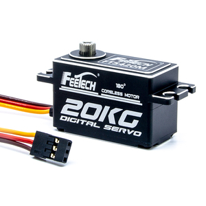 20KG su geçirmez dijital standart Servo için 1/10 1/8 RC araba 180 derece düşük profil çelik dişliler ile çekirdeksiz Servo robotlar modelleri - Product Image 3