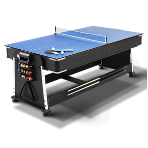 工場直接販売<span class=keywords><strong>4</strong></span> <span class=keywords><strong>in</strong></span> <span class=keywords><strong>1</strong></span> 7FTマルチゲームプールビリヤードテーブル、エアホッケーテーブル、ダイニングトップ付き卓球台 - Product Image 2
