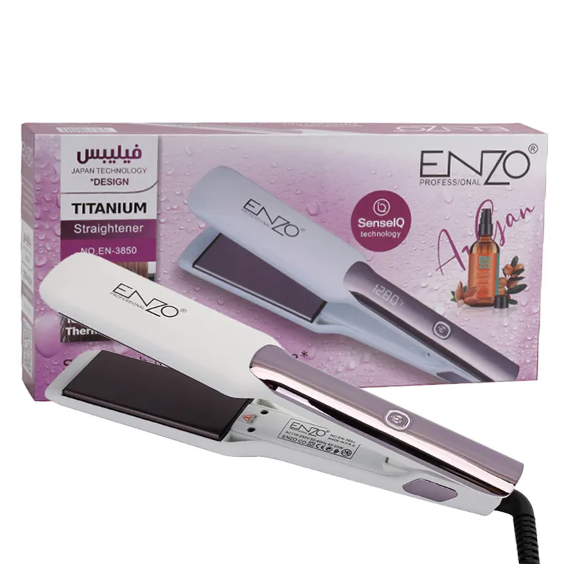 أدوات تصفيف الشعر الاحترافية الأكثر مبيعًا من ENZO ، تسخين سريع ، ماكينة فرد الشعر
