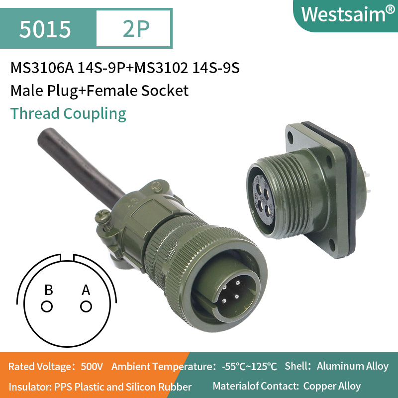 MS3106A 14S-9P + MS3102 14S-9S Prise mâle + prise femelle