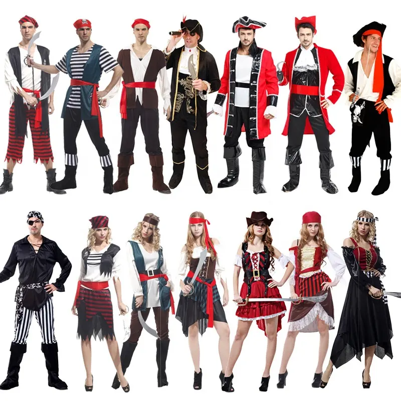 Costume cosplay di halloween per bambini capitano show abiti uomo donna adulto pirata anime costume cosplay