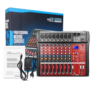 CT8 Professional 8 Channel Audio Mixing Console <strong>Pro</strong> Audio Dj <strong>Mixer</strong> for Stage Performance Sound System