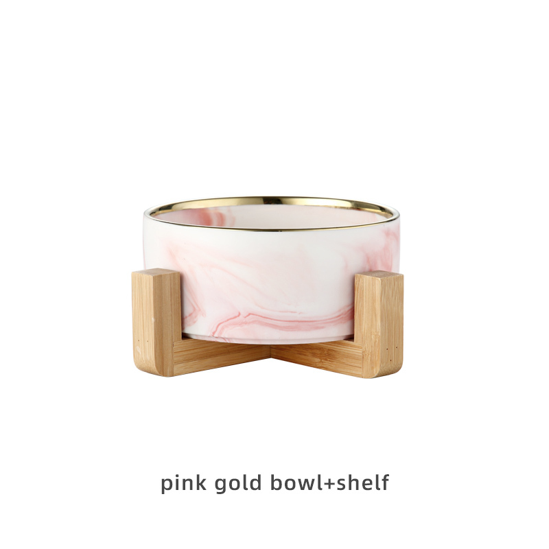 Bol + support en or rose