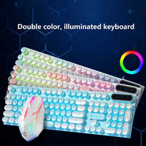 USB Wired RGB Illuminated Gaming <strong>Keyboard</strong> <strong>Mouse</strong> Set New <strong>Switch</strong>-Type Mechanical Touch <strong>Keyboard</strong> for Desktop <strong>Computer</strong> Gaming Combo - Product Image 2