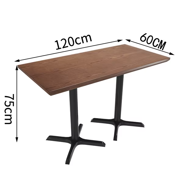 Mesa de restaurante rectángulo 01