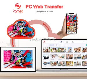 Wifi Network Digital Video Photo Frame Touch Screen LCD Clock MP4 Plays <strong>AVI</strong> Records Pictures - Product Image 3