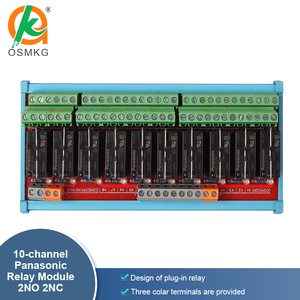 Oshangming 10入力10リレー出力モジュール5A 2NO 2NC IOボードPLC用12V/24Vリレーモジュール - Product Image 3
