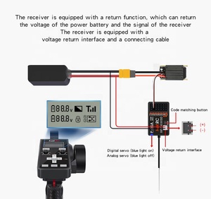 HOTRC CT-6A Transmitter 2.4G <strong>6CH</strong> With Return Voltage Receiver <strong>RC</strong> Car Remote Control Boat Tank <strong>RC</strong> Vehicle Model Toy Parts - Product Image 5
