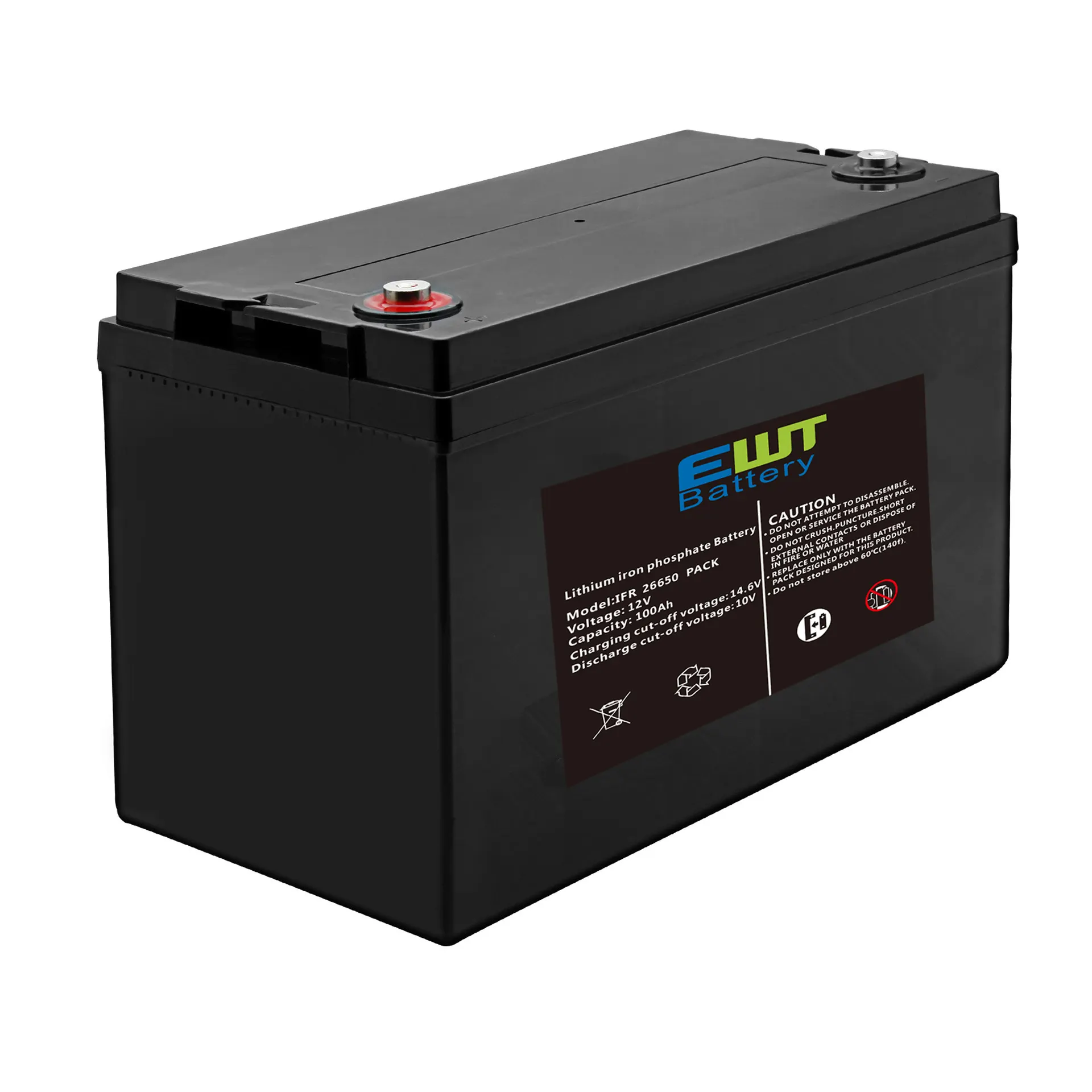 12v 100ah blei säure batterie tiefe zyklus IFR26650 lifepo4 lithium-ionen-akku batterie gel batterien 12,8 v 100Ah solar