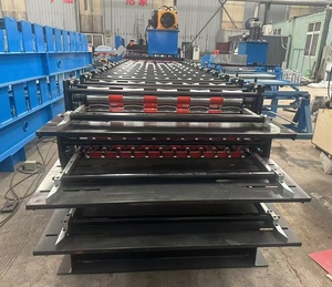 Chất lượng cao ba lớp Tấm lợp ibr sóng tráng men ngói hồ sơ khung cho máy sản xuất cuộn tạo thành máy - Product Image 5