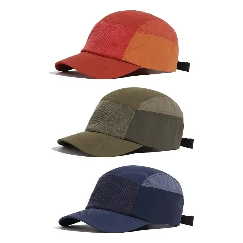 Yeni tasarımlar naylon kadife mix çok renkli kış sonbahar tutmak sıcaklık dış spor kamp rahat yapılandırılmamış 7 panel şapka kap