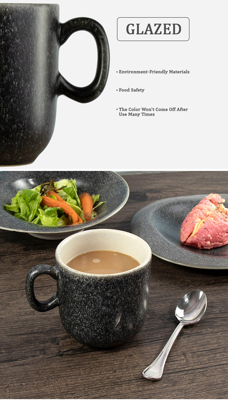 Factory Outlet 400ml Creative Glazed Western Mug Ceramic Coffee Tea Mug Porcelain Cup With Handle