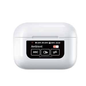 Kopfhörer Drahtloser Kopfhörer TWS-Spiels port Earbud ANC Aktive Geräusch unterdrückung ENC-Farbbildschirm-Touch-Steuerung für das iPhone