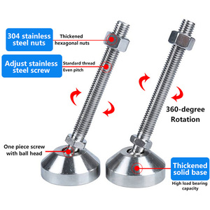 Foot Universal Furniture Legs Feet Leveller Leg <strong>Leveler</strong> Adjustable Anti Vibration Mount Leveling Foot M24 With <strong>Base</strong> Dia 80mm - Product Image 2